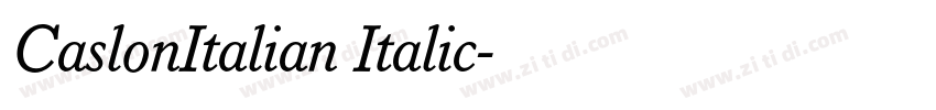 CaslonItalian Italic字体转换